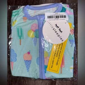 Little Sleepies Ice Cream Sweet Scoops Convertible Zippy Sleeper NEW 3-6 months